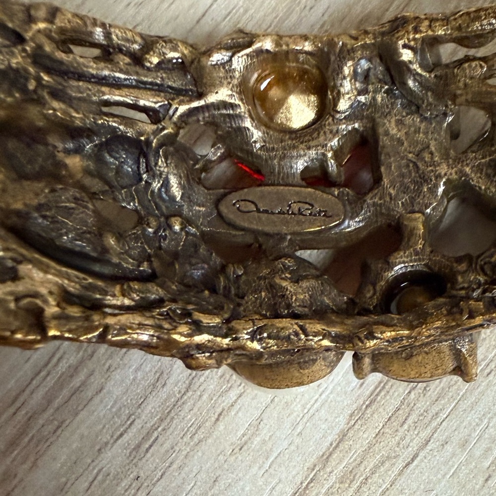 *Rare* Vintage Oscar De La Renta - Brutalist-style Cuff - Picture 4 of 8